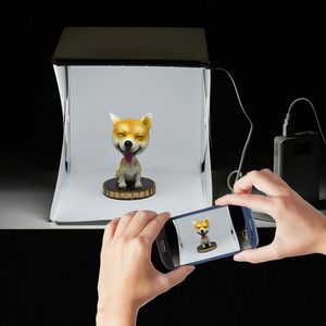 Portable Mini Shooting Tent <b>Box</b> 20cm Dual LED <b>Soft</b> <b>Light</b> Photography Studio For Product Photo Plastic USB Powered - Product Image 1