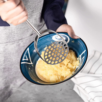 304 roestvrijstalen aardappelstamper Aardappelknijper Pompoenstamper Geschikt voor de bereiding van babyvoeding Keukengereedschap
