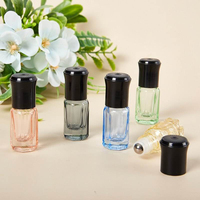 Emballage d'essai cosmétique avec couvercle hermétique, petits flacons en verre rechargeables de 3 ml avec pompe, pour huiles d'aromathérapie, impression sérigraphique