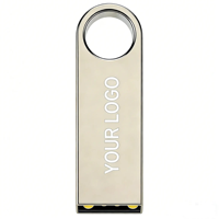Nouvelle clé USB 2.0 en métal léger, 4 Go-64 Go, argentée, cadeau d'entreprise, logo personnalisé, avec garantie de 2 ans, 39x12.2x4.6mm