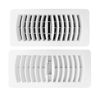 Grille d'aération en plastique de 3x10 pouces avec amortisseur Grille de ventilation HVAC Débit d'air réglable facilement