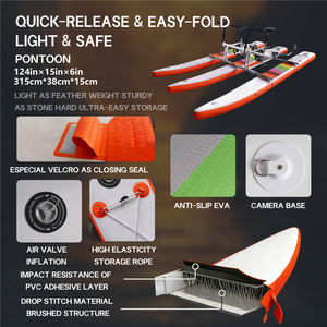 <span class=keywords><strong>Vélo</strong></span> aquatique pliable préféré avec cadre moulé intégré, pontons faciles à installer, <span class=keywords><strong>vélo</strong></span> à pédales aquatique - Product Image 2