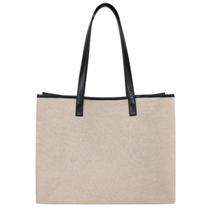 Naturally <b>Canvas</b> Tote <b>Bag</b> <b>Large</b> Size Letter Print Shopping <b>Bag</b> Shoulder Handle Daily Use - Product Image 3