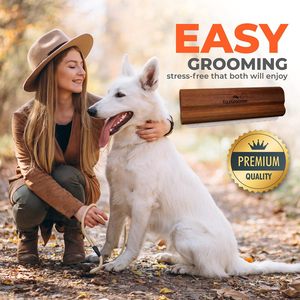 Brosse de toilettage de luxe oblongue personnalisable avec logo pour chiens et chats – Améliore la santé du pelage et élimine les poils et poils morts - Product Image 5
