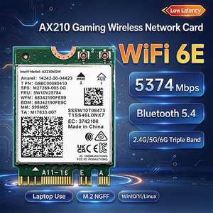 Carte réseau sans fil <span class=keywords><strong>Intel</strong></span> <span class=keywords><strong>AX210NGW</strong></span> WiFi 6E M.2, adaptateur AX210 tri-bande 2.4G 5G 6GHz 5.4 pour ordinateur portable - Product Image 1