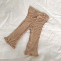 Ensemble de vêtements pour bébé personnalisés, ensembles de pulls en coton côtelé, haut et pantalon, leggings épais, 2 pièces, ensemble de vêtements de détente