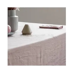170*300cm Rectangle Stone Washed 100% table cover Pure Linen Dusk wedding Table Cloth Pre-shrink service