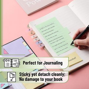 Văn phòng phẩm giá rẻ vật tư văn phòng kế hoạch nhãn Divider Lưu ý thiết lập màu sắc pastel double side ghi chú dán - Product Image 3