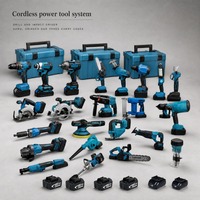 Kit d'outils sans fil combiné avec batteries, chargeur et étuis pour les travaux des constructeurs, des rénovateurs et des propriétaires