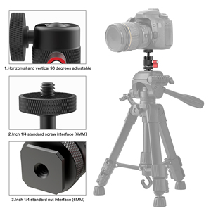 360 độ tất cả các vòng xoay bóng đầu Hot Giày phổ Gimbal với 1/4 vít lỗ cho <span class=keywords><strong>microphone</strong></span> - Product Image 6