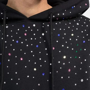 New Arrival <b>Pullover</b> <b>Men</b> Rhinestone Hoodies Basics Cotton Blended Premium Quality Latest Design <b>Mens</b> Rhinestone Hoodies For Sale - Product Image 4