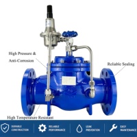 Vanne de réduction de pression à commande pilote en fonte ductile rainurée, avec joint EPDM, auto-actuée, pour la lutte contre l'incendie, personnalisable en usine