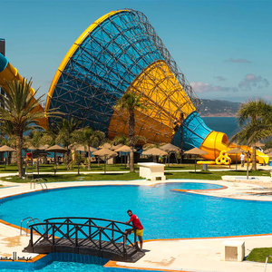 Ngoài trời lớn công viên nước thiết kế sợi thủy tinh xoắn ốc thú vị trượt nước tùy chỉnh cho khu nghỉ mát khách sạn - Product Image 4