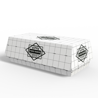 Boîte à pain rectangulaire personnalisée en carton alimentaire, boîte à pâtisserie avec couvercle rabattable, impression de logo personnalisée, emballage pour pâtisserie