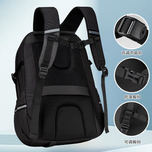 Unisex <b>Backpack</b> 20 Inches Large Capacity With Zipper Pocket For School Education Outdoor Hiking - Product Image 2