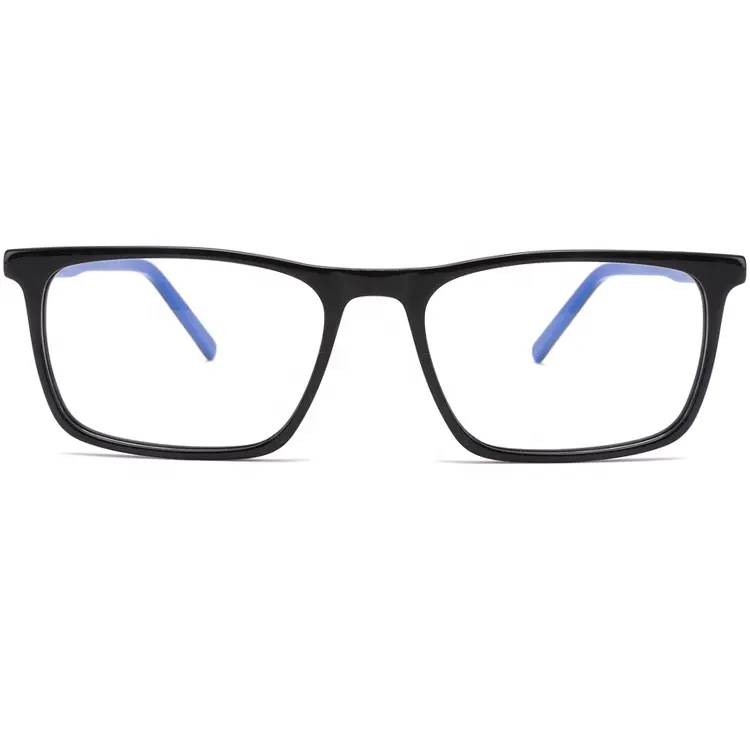 Kacamata Baca Magnet Tahan Lama Bingkai Asetat Warna Campur Hitam dan Biru
