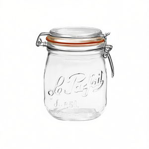 Pot en verre Le Parfait avec couvercle à clip 0,5 L, récipient de conservation pour aliments - Product Image 2