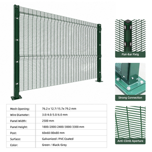 Clôture <span class=keywords><strong>de</strong></span> haute sécurité 3 mètres 358 extra haute anti-escalade en treillis soudé pour périmètres à <span class=keywords><strong>haut</strong></span> risque - Product Image 5
