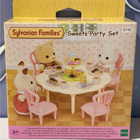 Sylvanian Families Süßigkeiten-Party Zubehör-Set Calico Critters Mini-Geschirr Sammlerstück Dekoration für Kinder