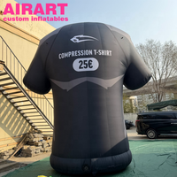 Décoration publicitaire extérieure : Chemises gonflables noires pour l'affichage
