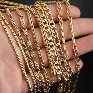 Collares de Moda, Cadenas de Acero Inoxidable con Revestimiento PVD, Varios Estilos, Cadena en Forma de O, Joyería Unisex para Regalo - Product Image 3