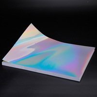 Papier laser holographique imperméable, autocollant en vinyle réfléchissant lumineux pour imprimante jet d'encre