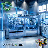 Linea Completa per Inscatolamento Bevande Automatica 10000 CPH, Riempitrice Sigillatrice 2 in 1 con Etichettatrice a Manicotto per Birra