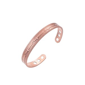 Cross Magnetic Energy <b>Bracelet</b> Bronze <b>Copper</b> Alloy Unisex Gift Jewelry Cuff <b>Bracelet</b> With Cross Pattern Open Design - Product Image 5
