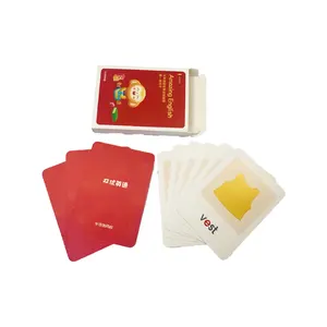 Alta calidad de encargo tarjeta Flash función de la familia jugando aprendido ortografía juego enseñanza educativa tarjetas de memoria para adultos niños