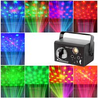 Projecteur laser 3-en-1 RGB LED avec effets de lumière stroboscopiques et sonores, idéal pour DJ, soirées, KTV, bars, clubs, mariages et décorations de fêtes