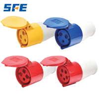 Connecteur étanche SFE IP44 16A 32A 63A 125A 6H 2P+E 3/4/5 broches mâle femelle monophasé triphasé prise et fiche industrielles