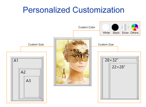 Snap <span class=keywords><strong>LED</strong></span> hộp đèn cho Nhà Hàng quảng cáo trong nhà treo tường Bảng Menu với Snap khung - Product Image 2