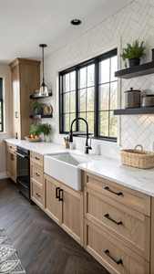 CBMMart meubles de luxe en bois massif assemblés style minimaliste villa ensemble d'armoires de cuisine laquées - Product Image 5