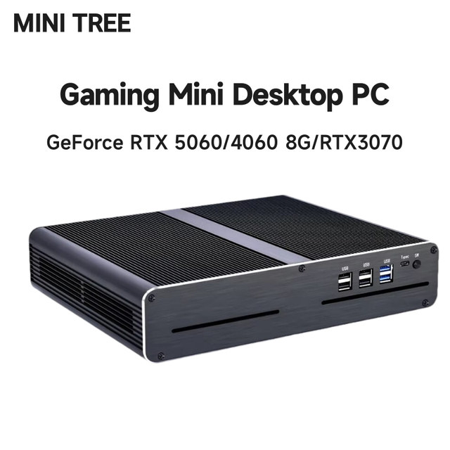 Mini Gaming PC RTX5060 RTX4060 8G Core I7 13620H WiFi6 Win11 Pro Desktop PC for Live Streaming 3D Modeling Office Workstation