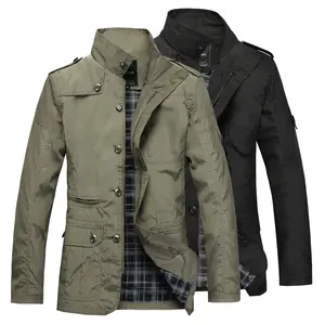 Plu Size Mens Casual Zipper Jacket Slim Fit Fashion Long Jackets Coat for Man Autumn Clothing