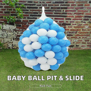 Promotion : Piscine à balles pour enfants, 5000 balles, couleurs macaron blanc et bleu, avec <span class=keywords><strong>toboggan</strong></span>, pour usage résidentiel et parcs d'attractions - Product Image 2