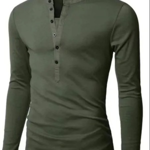 T-shirt Homme Confortable à Manches Longues en Polyester Coton, Coupe Slim, Doux, Respirant, Séchage Rapide, Anti-Plis, Idéal Printemps-Automne pour le Fitness - Product Image 2