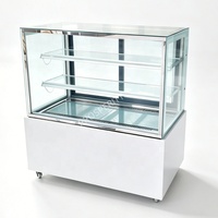 Vitrine réfrigérée commerciale verticale à porte vitrée avec refroidissement par ventilateur pour supermarché, charcuterie et fruits