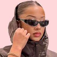 Lunettes de soleil sportives futuristes steampunk pour femmes, verres PC UV400, monture ovale, style urbain, pour l'extérieur, cadeau