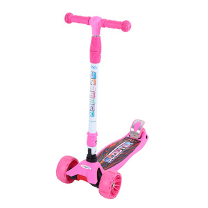 Childrens Folding Scooter Rose Red Foldable Height Adjustable For 3-6 Years Kids <b>Push</b> Operated Toy - Product Image 5