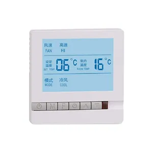 Entièrement fonctionnel et trois vitesse réglable LCD écran affichage central air conditionné thermostat, thermostat de climatisation