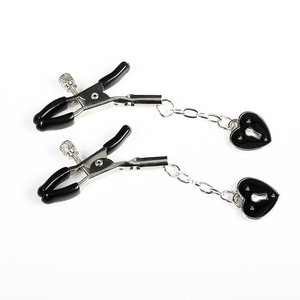 Pinza de pecho con forma de corazón metálico para parejas - Juguete sexual SM de alta calidad, 100% impermeable, producto para adultos con logotipo personalizado y correas de sujeción - Product Image 6
