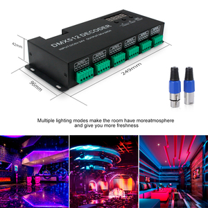 Bộ giải mã <span class=keywords><strong>DMX512</strong></span> 24 kênh cho đèn Dải LED, dự án chiếu sáng sân khấu, dịch vụ OEM với bảo hành 3 năm (CE/RoHS) - Product Image 5