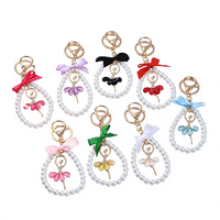 Porte-clés Perle Danseuse de Ballet, Pendentif Fille avec Jupe et Nœud Colorés, Breloque Mignonne pour Sac, Cadeau de Danse pour Ballerine, Souvenir