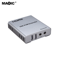 4K 60M KVM Extender HDMI, kabel jaringan pemancar ke RJ45 Port jaringan 4K KVM Extender definisi tinggi 60M dengan USB