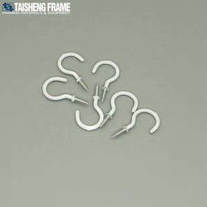 Accessoires pour cadres photo en fer Taisheng : Crochets en forme de point d'interrogation, crochets à tasse et vis à œil, avec revêtement en caoutchouc et finition électroplaquée, 55x28.3mm - Product Image 5