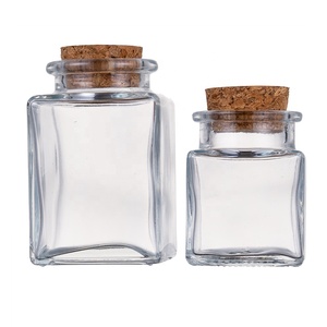 Alibaba chai thủy tinh Nhà cung cấp 50ml vuông Gia vị container nghệ tây lưu trữ Jar bao bì chai với nút chai Stopper Nắp - Product Image 6