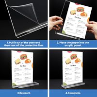 Support Magnétique Personnalisé pour Panneau en Acrylique A4 A5 A6, Porte-Menu de Table, Cadre Photo en Acrylique pour Marketing et Publicité