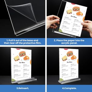 Từ tùy chỉnh <span class=keywords><strong>Acrylic</strong></span> dấu hiệu chủ A4 A5 A6 menu đứng hiển thị bảng <span class=keywords><strong>Acrylic</strong></span> khung hình cho tiếp thị quảng cáo - Product Image 3