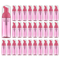 Mini bouteille de Mousse nettoyante, 30Ml, 50 Ml, 4 Oz, 150Ml, bain, lavage des cils, Mousse rose givrée, pompe, bouteille de shampoing pour cils